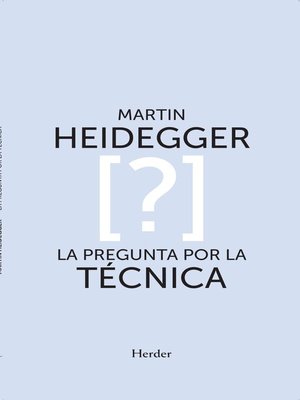 cover image of La pregunta por la técnica